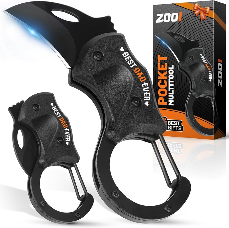 ZOOI Gifts for Dad, Valentines Day Gifts for Him Pocket Carabiner Gadgets, Anniversary Birthday Gift for Men Dad Husband Him, Mens Valentines Gift for EDC Gadgets Tools for Dad - Image 1